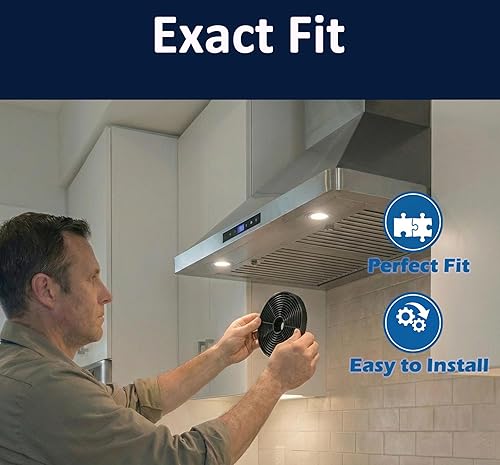 Miniatura 6 de 2X R10925 - Filtro de carbón de repuesto para campana extractora, 4.291 x 0.984 in, compatible con SNDOAS CF-Y, Tieasy USGDCF-Y, GD17 GD24 TD17