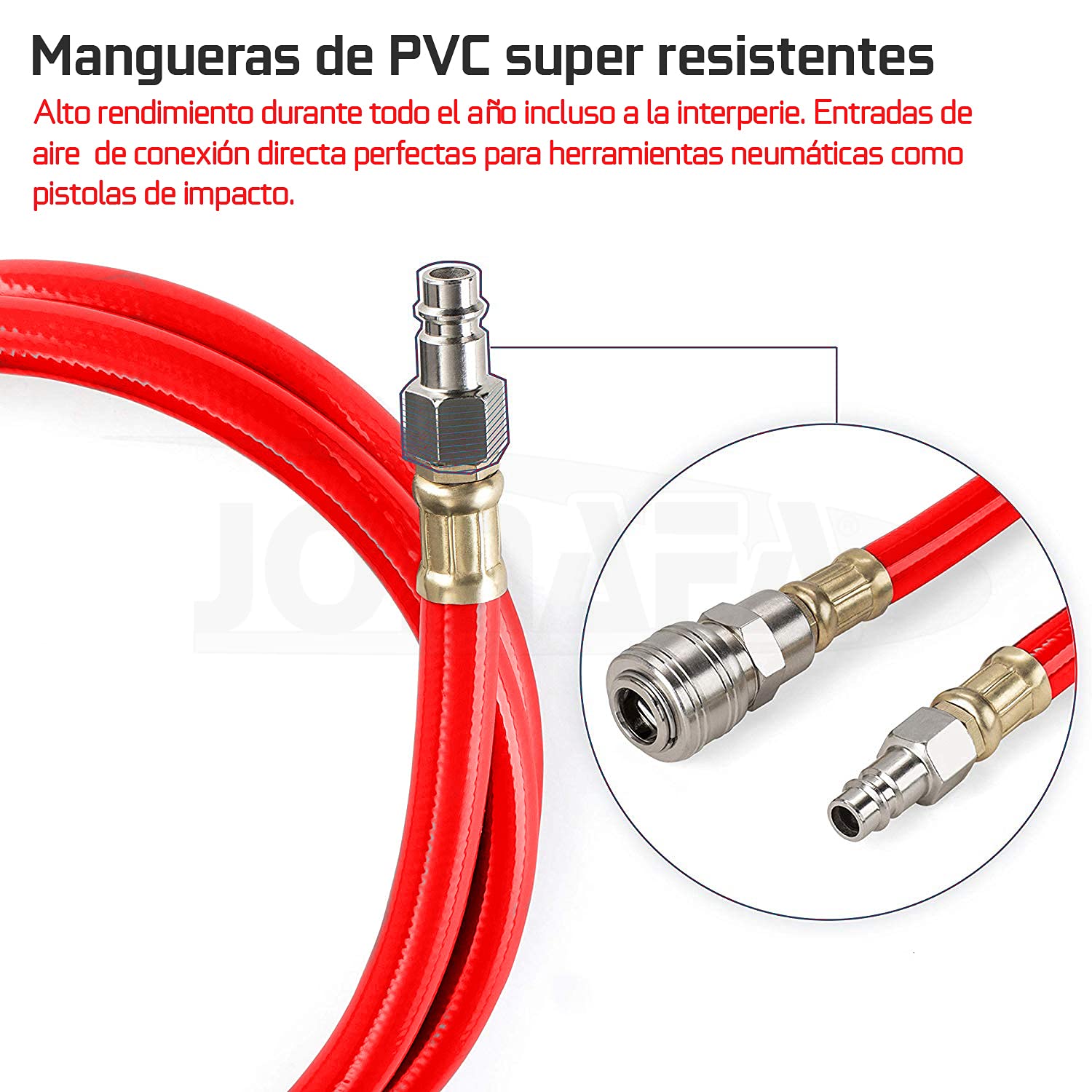 Carrete de Manguera Aire Comprimido Enrollador de manguera de aire 10 m + 0,9 m | Conector 1/4 | Soporte Pared 180° metálico | 7,5 x 11,5 mm | 300 Psi / 20 bar Para taller, garaje, hogar