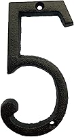Vista 31 de BetLight Número de casa de hierro fundido de 5.5 pulgadas de alto, números de dirección de casa sólidos, elegante acabado marrón negro, fácil