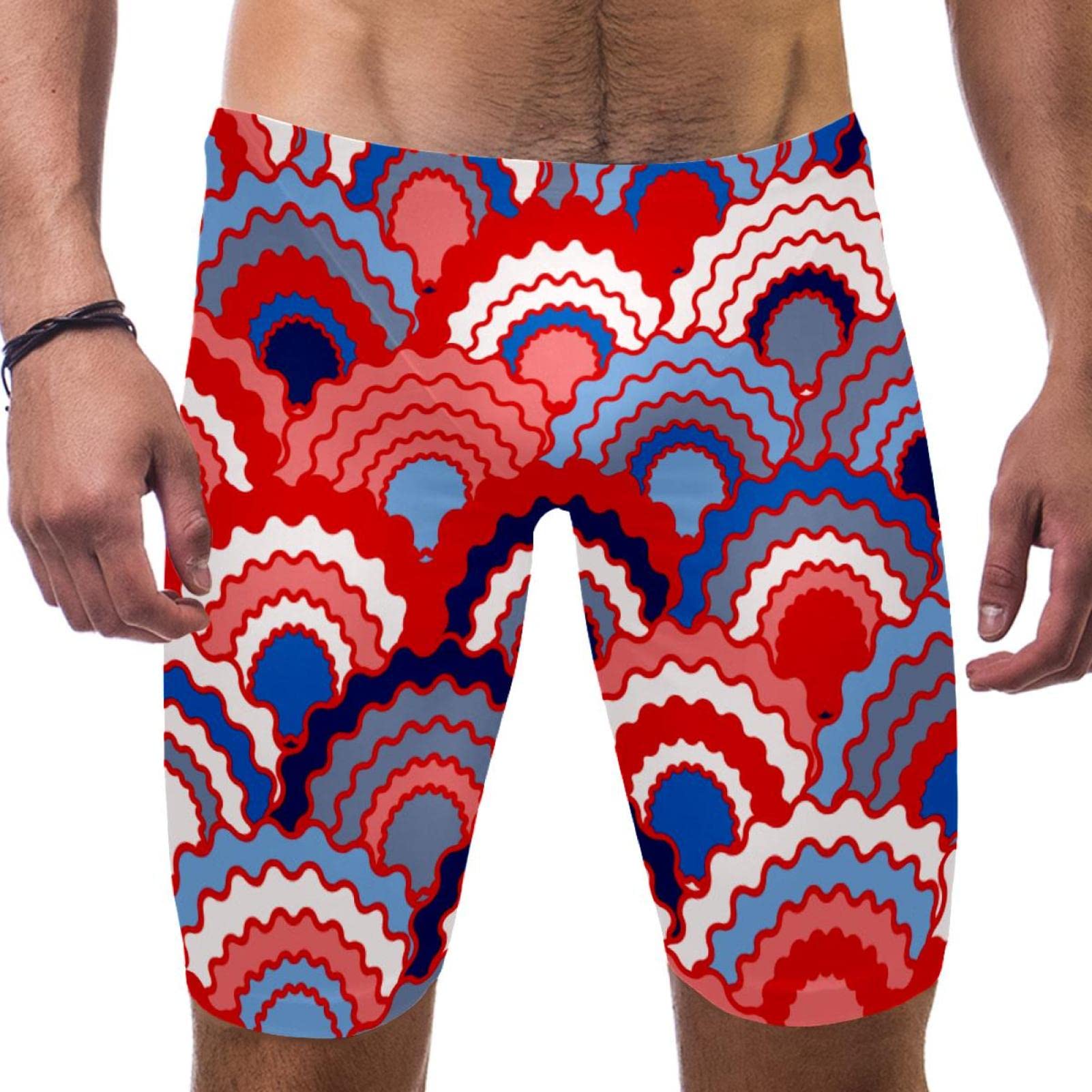 Jammers de natación para niños: estilo atlético multicolor XL 7