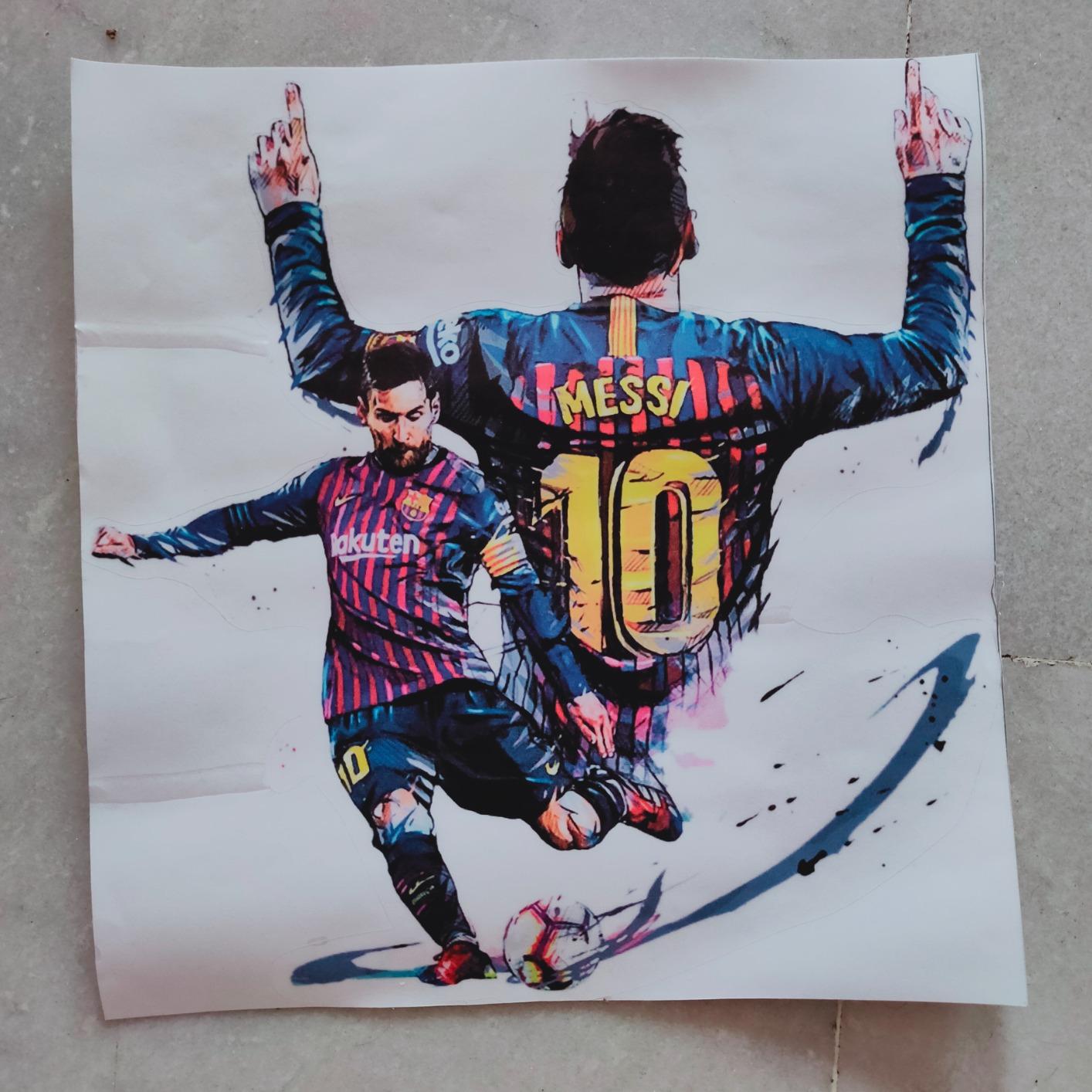 DivineDesigns™ Vinyl Lionel Messi Laptop Stickers -15.6 Inch ...