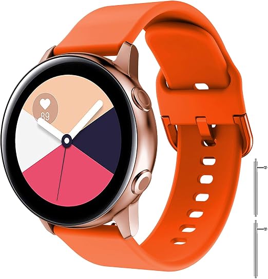 Amazon.com: Junboer Compatible with Samsung Galaxy Active 2 44mm 40mm  Bands, Galaxy Watch Active Bands, Galaxy Watch 42mm bands, 20mm Soft  Silicone Sports Wristband Replacement Straps for Women Men : Cell Phones