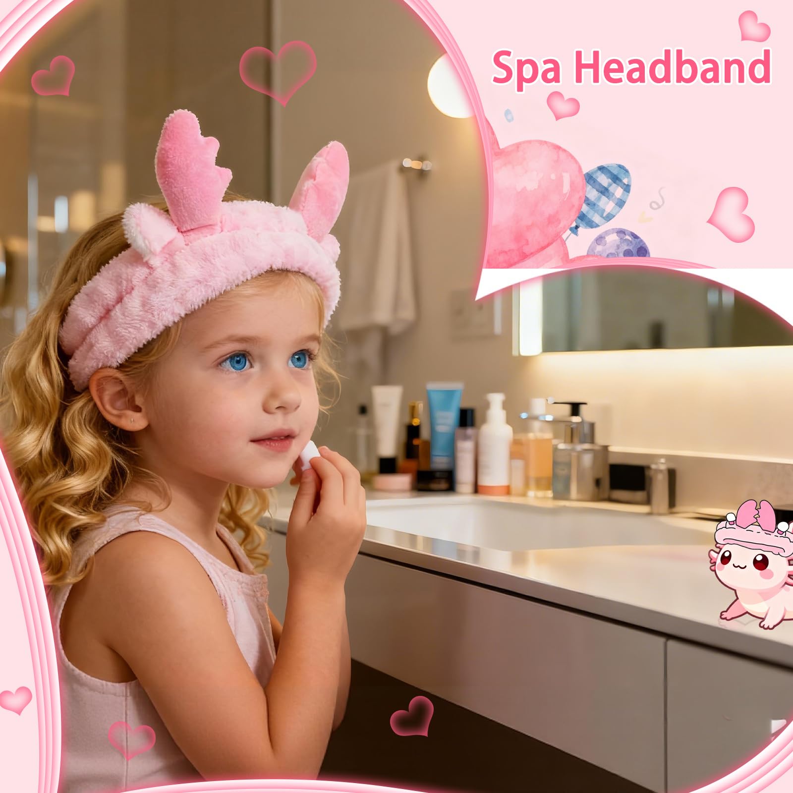 Axolotl Gift Set for Girls，Cute Axolotl Themed Gift Box with Fluffy Diary with lock and keys, Stickers, Pen and More Axolotl Accessories, Christmas Birthday Gifts for Girls - 5