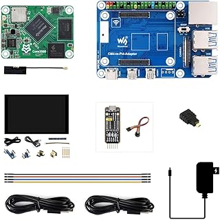 LUCKFOX Core3566-Kit-H, with Core3566104032 (Quad Core 64 Bit CPU, 4GB RAM, 32GB eMMC, with WiFi), CM4-to-Pi4B-Adapter, HDMI Adapter, 8inch LCD Touchscreen(1280 x 800 Pixel), etc