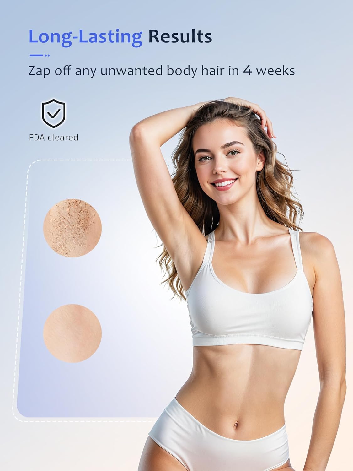 Laser Hair Removal,IPL Hair Removal Device with 5℃ Ice Cooling,At-Home Painless Laser Hair Removal for Women & Men,Body Legs Armpits Use (Gold) - Image 2