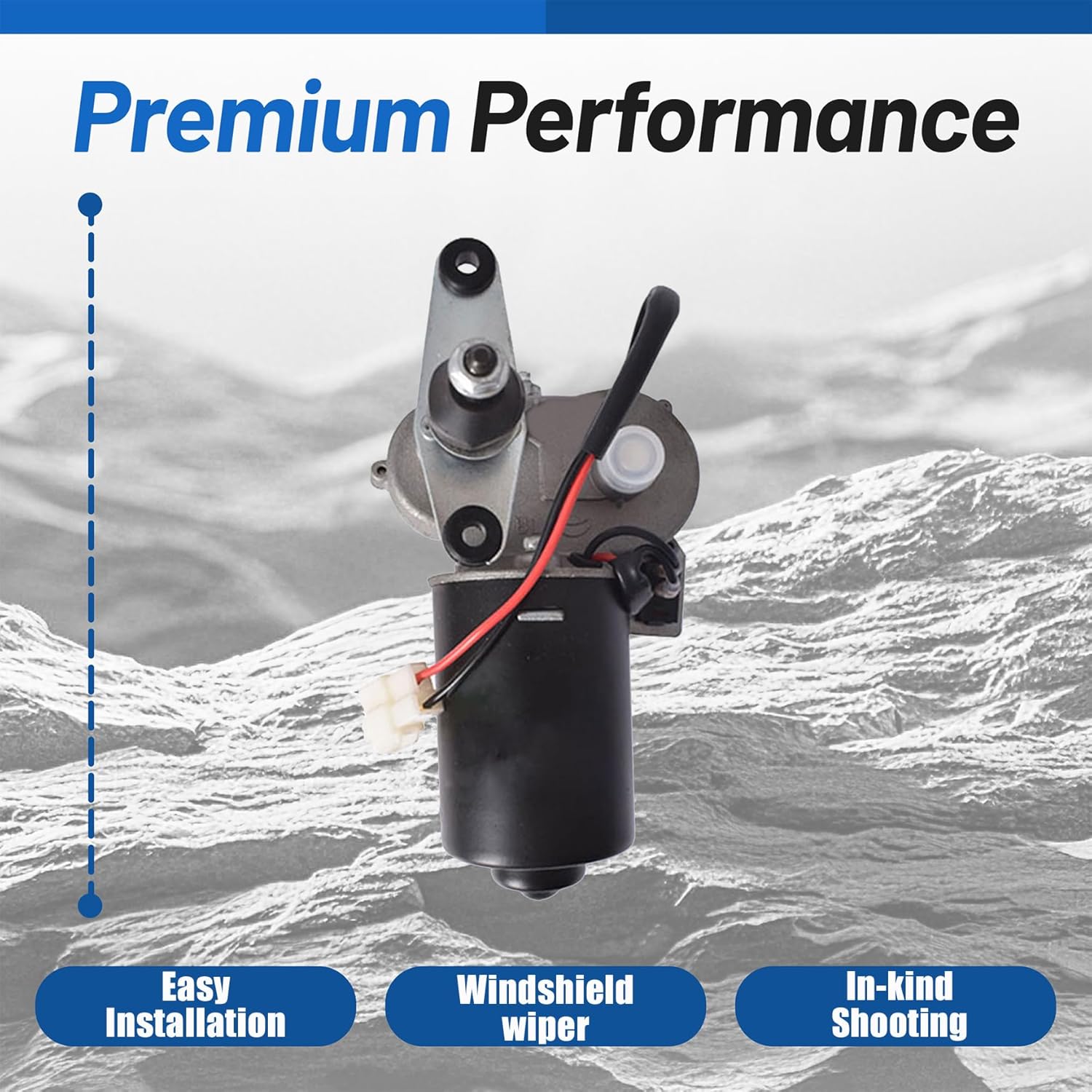 WFLNHB 12V Electric Windshield Wiper Motor Kit Replacement for Polaris RZR Replacement for Kawasaki Replacement for Can Am