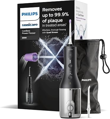Philips Sonicare Power Flosser 3000 kabellose Munddusche in Schwarz
