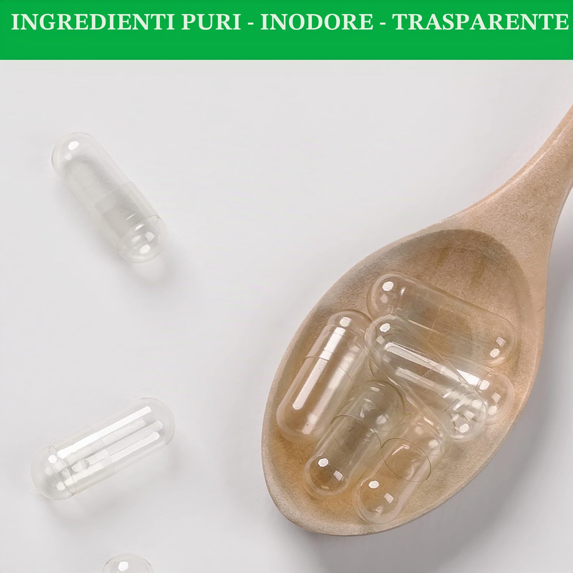 WANANFU Capsule Vuote Vegetali Taglia 3 (100 unità), Compatibile con macchina riempimento capsule taglia 3 (opercolatrice 3)