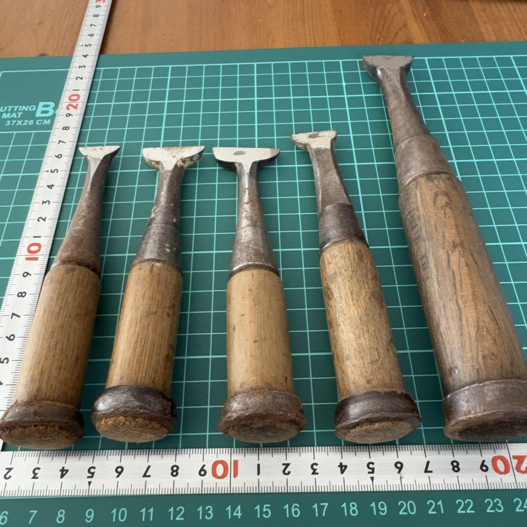 Amazon.co.jp: 叩き鑿 約22mm 34mm 24mm 27mm 鑿 (5本セット) : DIY