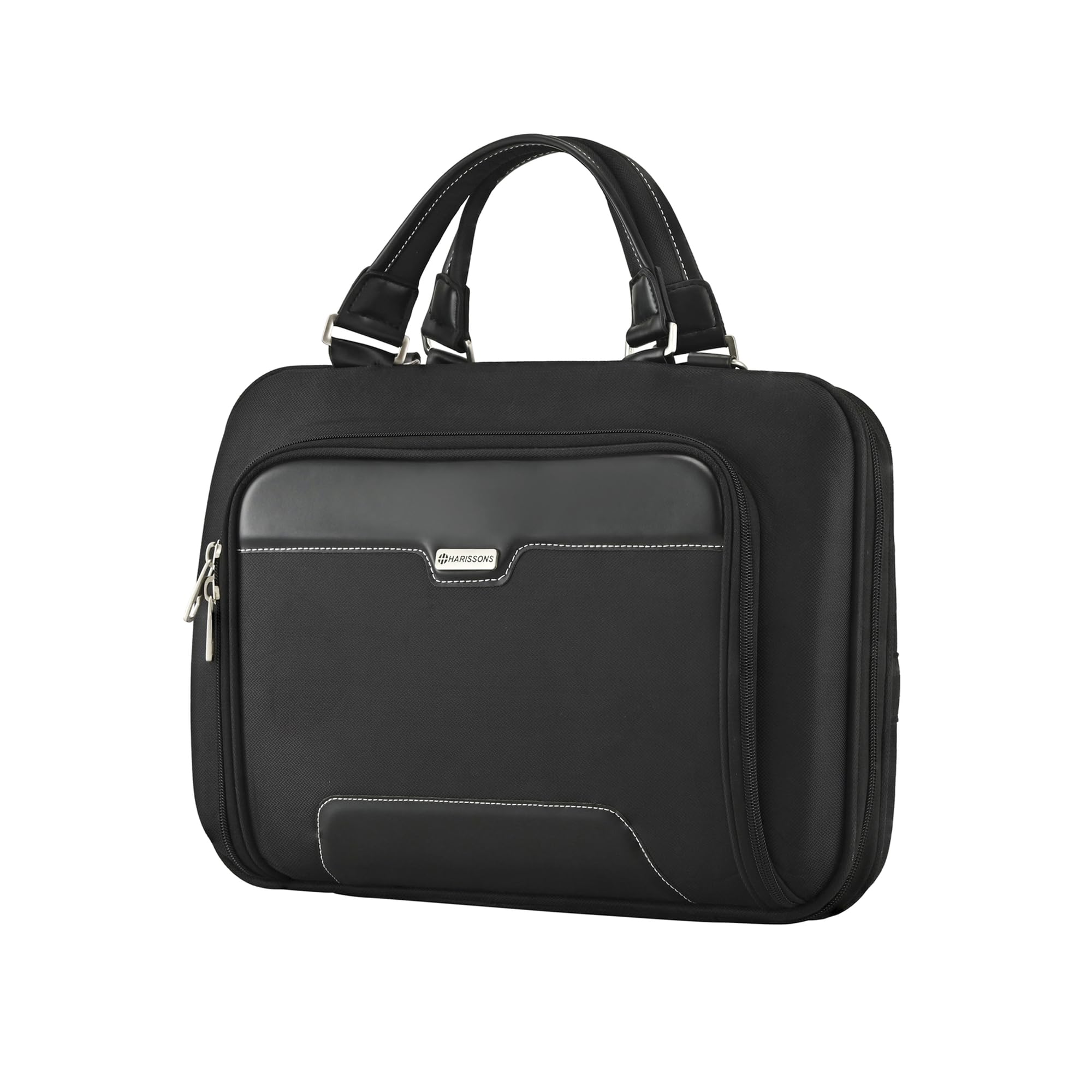 harissons Spartan 12L Water Resistant Vegan Leather Laptop Messenger Bag for Men & Women | Fits 15.6 Inch Laptop with Detachable Shoulder Straps & Slip Through Trolly Handle-picture-1