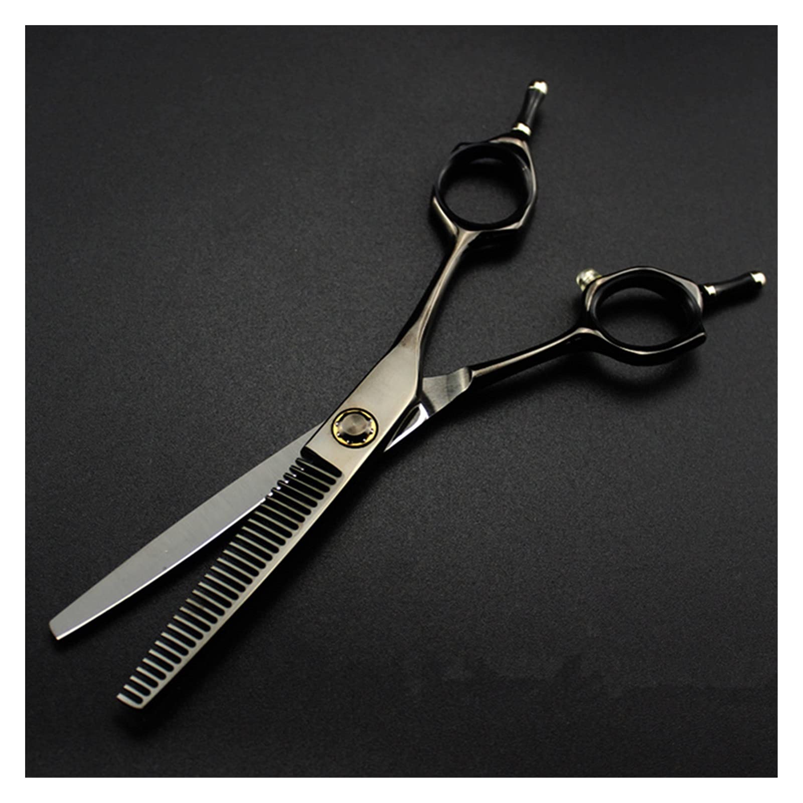 Schere Zum Haareschneiden, 6 Zoll, Flacher Schnitt, Schwarz, Friseurschere, Effilierschere, Friseurschere, Haarschneideset, Set-Q,Satz-Q