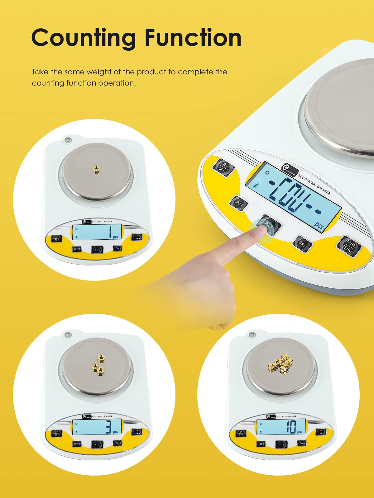 CGOLDENWALL Precision Lab Scale 600gX0.01g Analytical Electronic