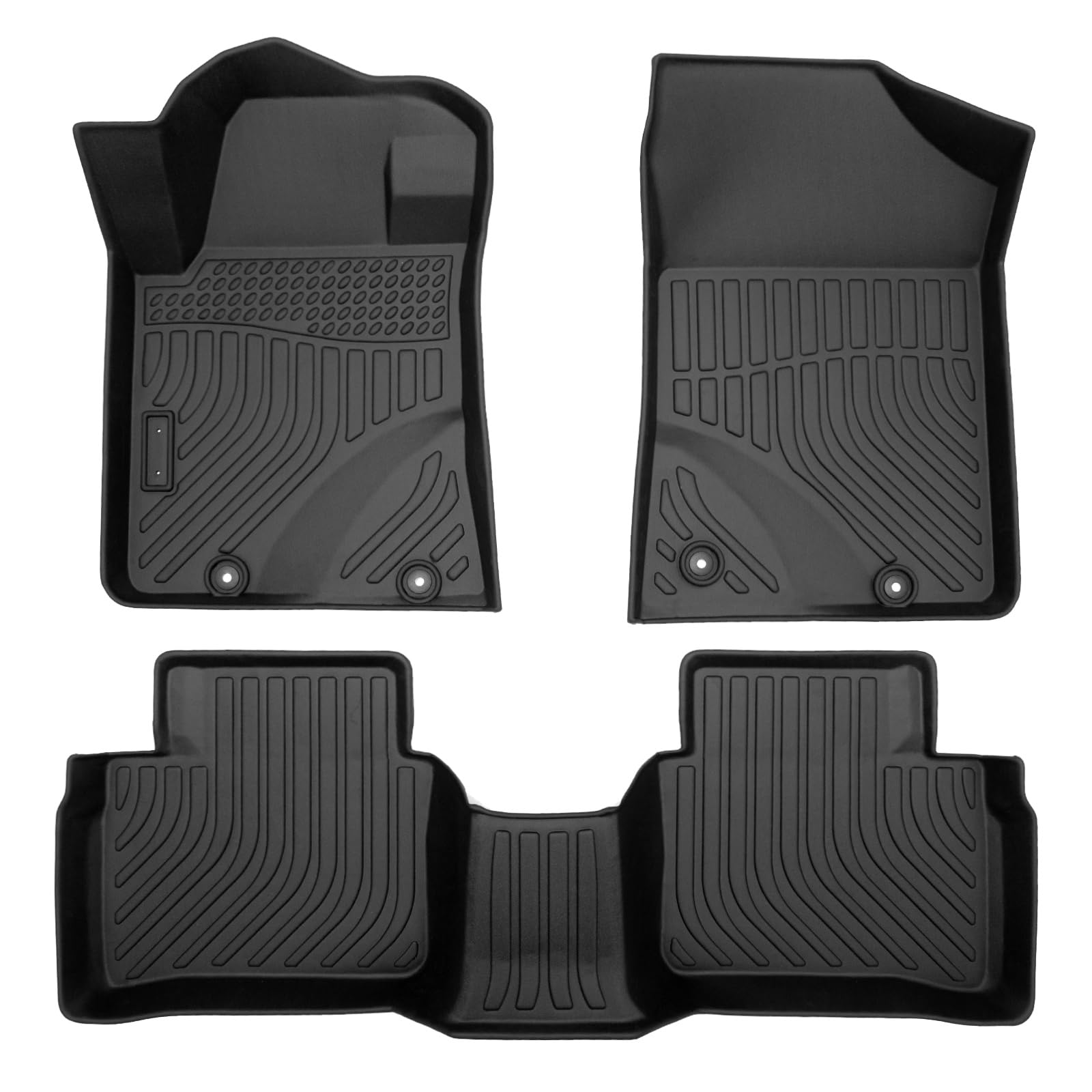 Photo 1 of Enhance Your Ride with All-Weather TPE Rubber Floor Mats Compatible with 14-20 Maxima Altima - Sleek Black Design