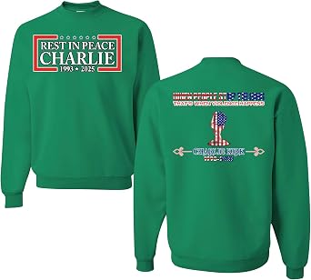 wild custom apparel Charlie Kirk Rest In Peace Front & Back When People Stop Talking Sweater Crewneck Sweatshirt