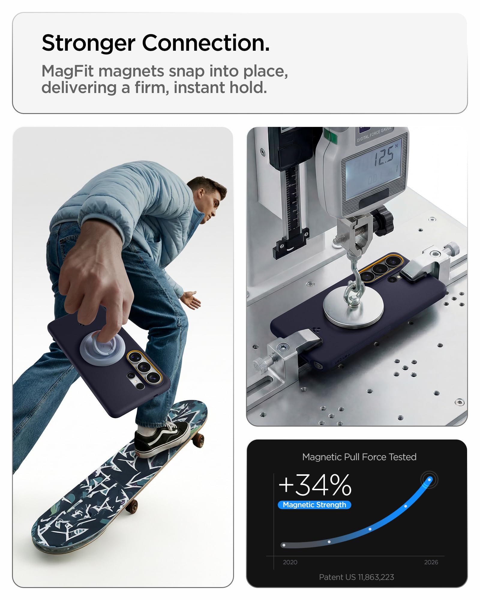 Spigen Cover per Samsung Galaxy S26 Ultra, Nano Pop MagFit, Compatibile con MagSafe - Blueberry Navy