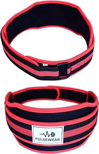 CoreMaxx - Cinturón de levantamiento de pesas de 0.197 in - Cinturón de gimnasio ajustable para hombres y mujeres  Soporte de espalda para