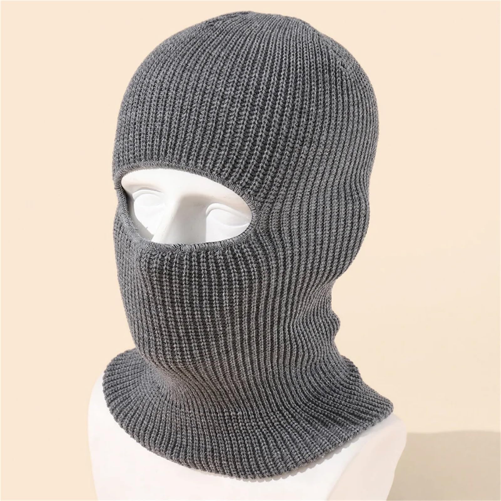 2Pcs Full Face Cover Ski Mask Hat Knitted Hats Outdoor Cycling Ear Protection Beanies Men Per Ciclismo Sci