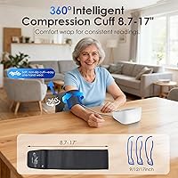 Vista 4 de Monitores de presión arterial para uso doméstico FSA y HSA elegibles para presión arterial ajustable brazo de 9 a 17 pulgadas, 2 x 99 memorias