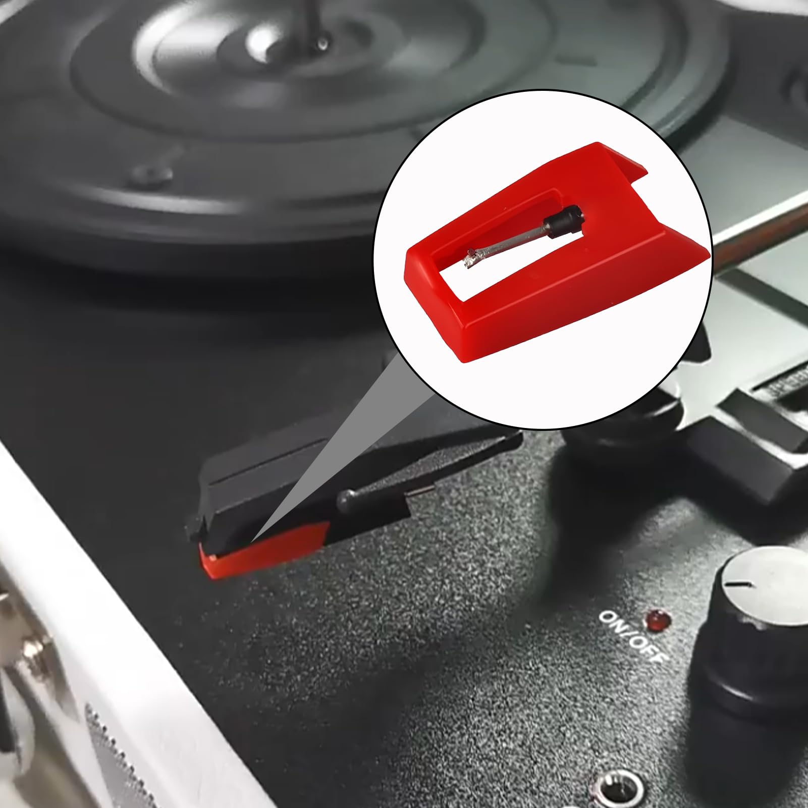 4 Puntine Per Giradischi Universali - Aghi Diamantati, Per Crosley, Teac E Altri, Con Stilo In Ceramica Di Rubino - Foto 3