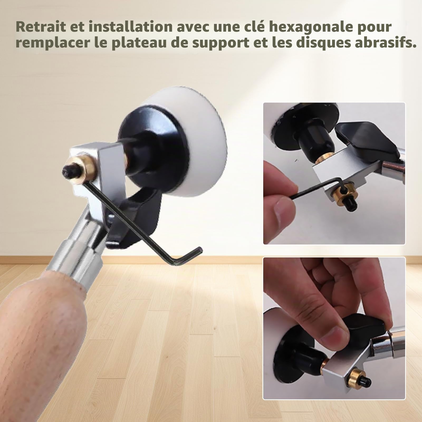 Kit De Ponceuse Pour Bol, Kit De PonçAge Pour Bol Ponceuse à Main à Bois Bols Avec TêTe De Broche Rotative, Tampon De Polissage De 1 Po Et 2 Po Et 50 Disques De PonçAge Pour Le Travail Du Bois