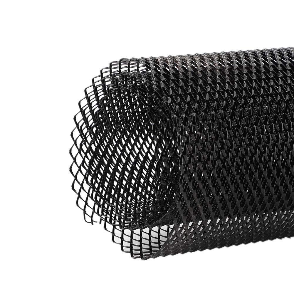 Front Bumper, Car Grill Aluminum Car Grille Aluminum Mesh, Car Mesh Grill 4x8mm Universal Mesh Grill for Bumper Mudguard, Body Kit Vehicle Opening Hood Vent