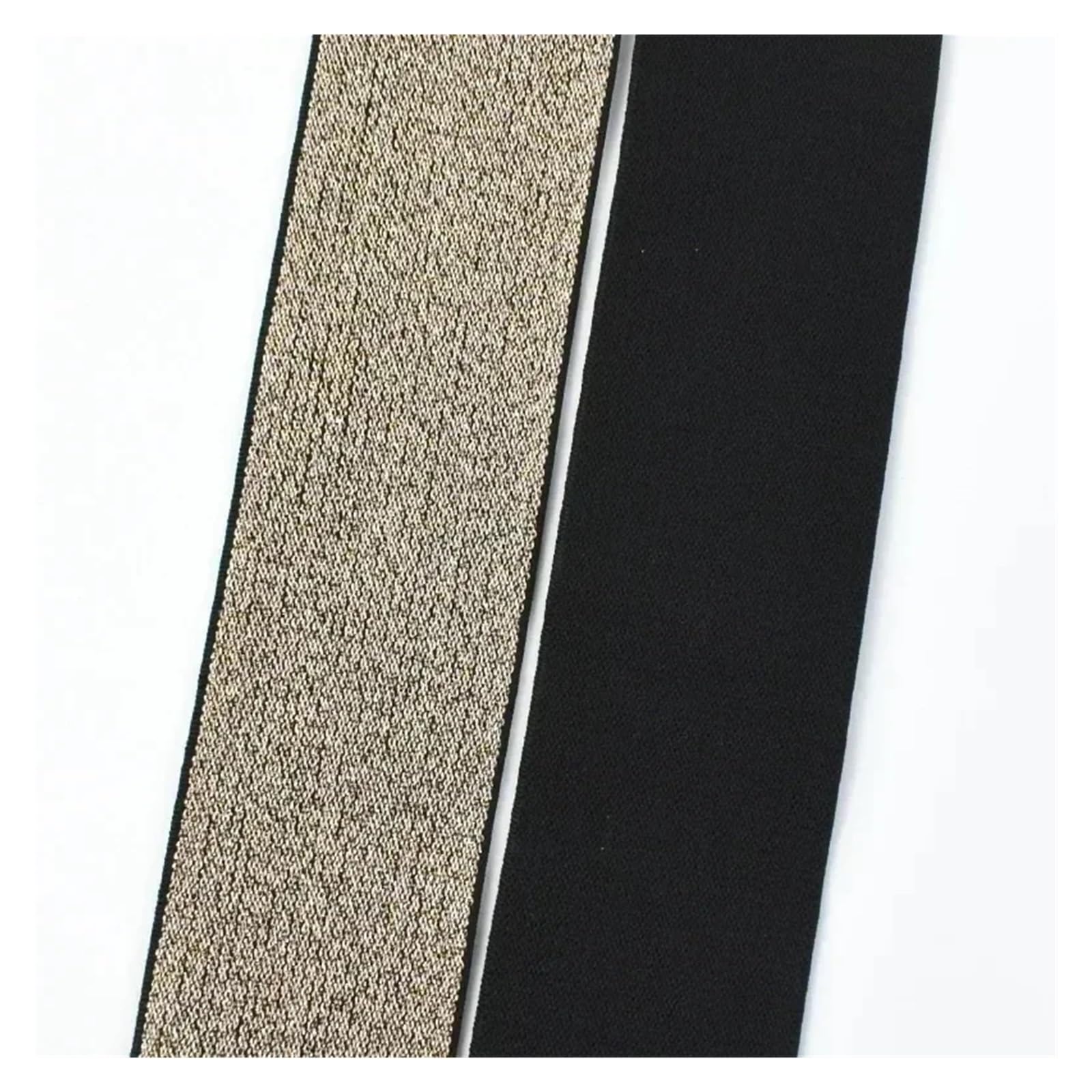10 metrów 25-40mm kolor brokatu nylonowa elastyczna opaska chusta do paska Decor taśma rozciągliwa spodnie w pasie opaski gumowe akcesoria do szycia(BlackGold,40mm)