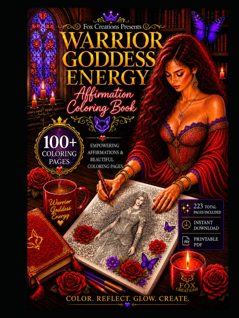 Warrior Goddess Energy: Affirmation Coloring Book
