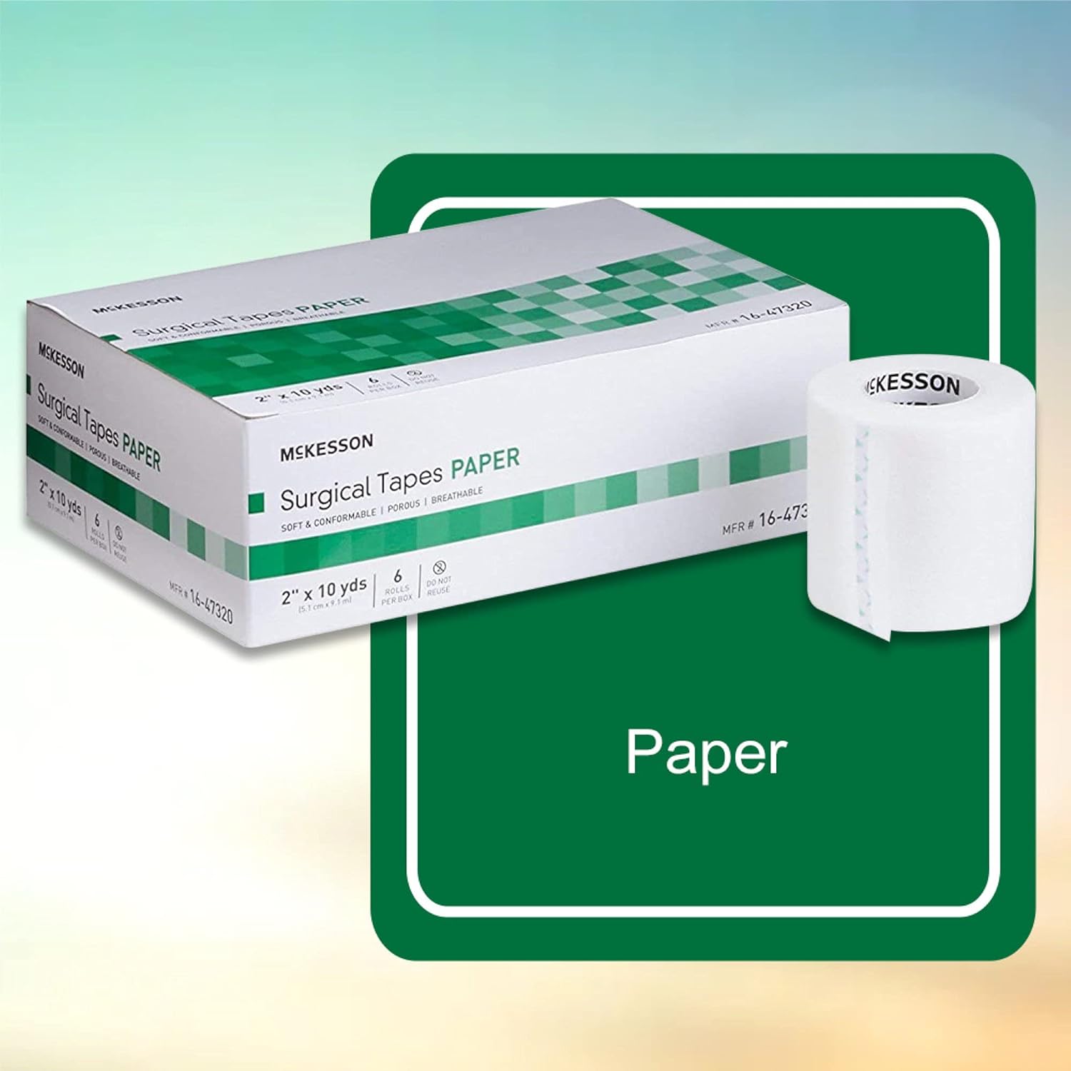 McKesson Medical Tape 2" x 10 yds. 16-47320, 1 Box, 6 Rolls/Box : Health & Household