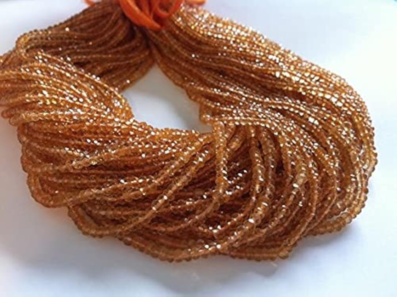 Citrine Facetée Rondelle 3.5mm pour Créer vos Bijoux d'Été Lumineux
