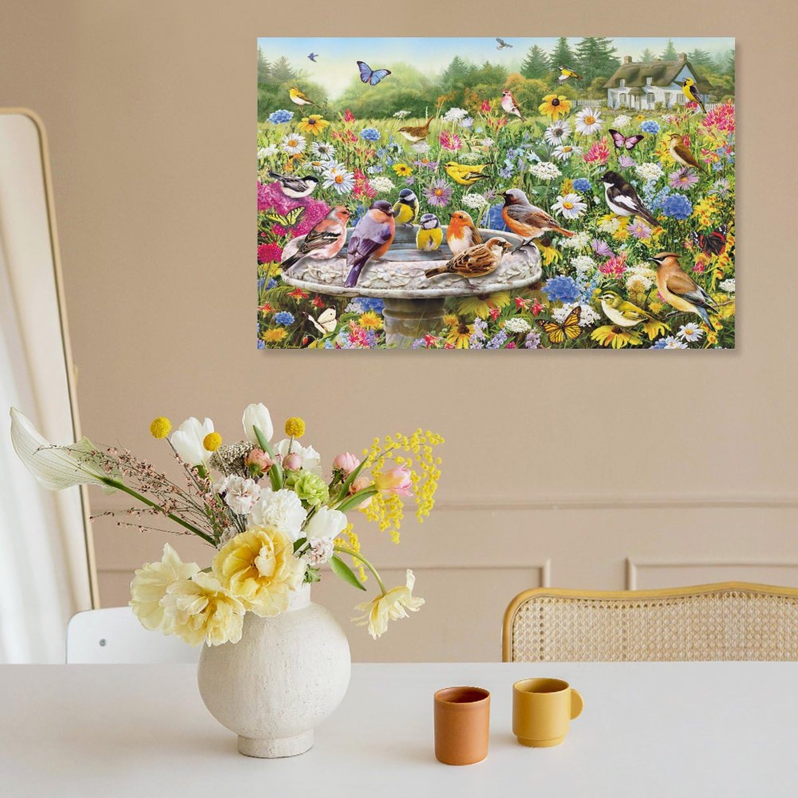 1000-Teile Puzzle Blumen & Vögel Von Gifted Stationery – Für Erwachsene & Kinder
