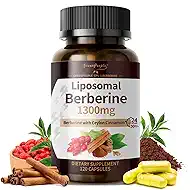GREENPEOPLE Liposomal Berberine HCL1300mg - Berberine Supplement with Ceylon Cinnamon Activates AMPK - High Absorption Formula Healthy Weight Support – Non-GMO/Vegan – 60-Day