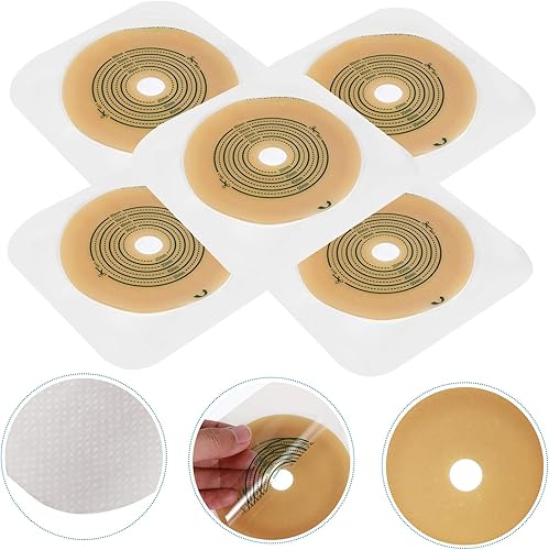 Miniatura 8 de EXCEART Oblea adhesiva de barrera de piel para sistema de bolsa bolsas ostomía anillo barrera de colostomía 5 unids