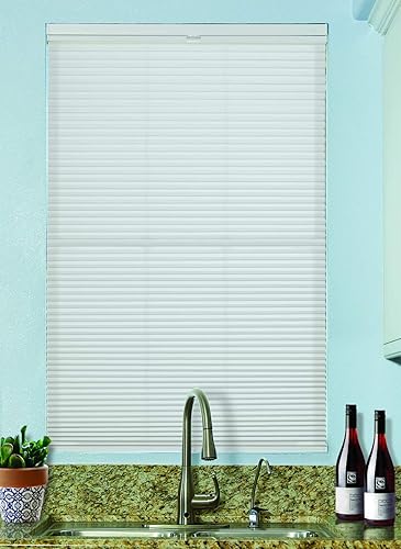 Miniatura 3 de BlindsAvenue - Persiana celular sin cable, se desliza hacia arriba y hacia abajo, célula única de 916, Filtrado de luz, Blanco...