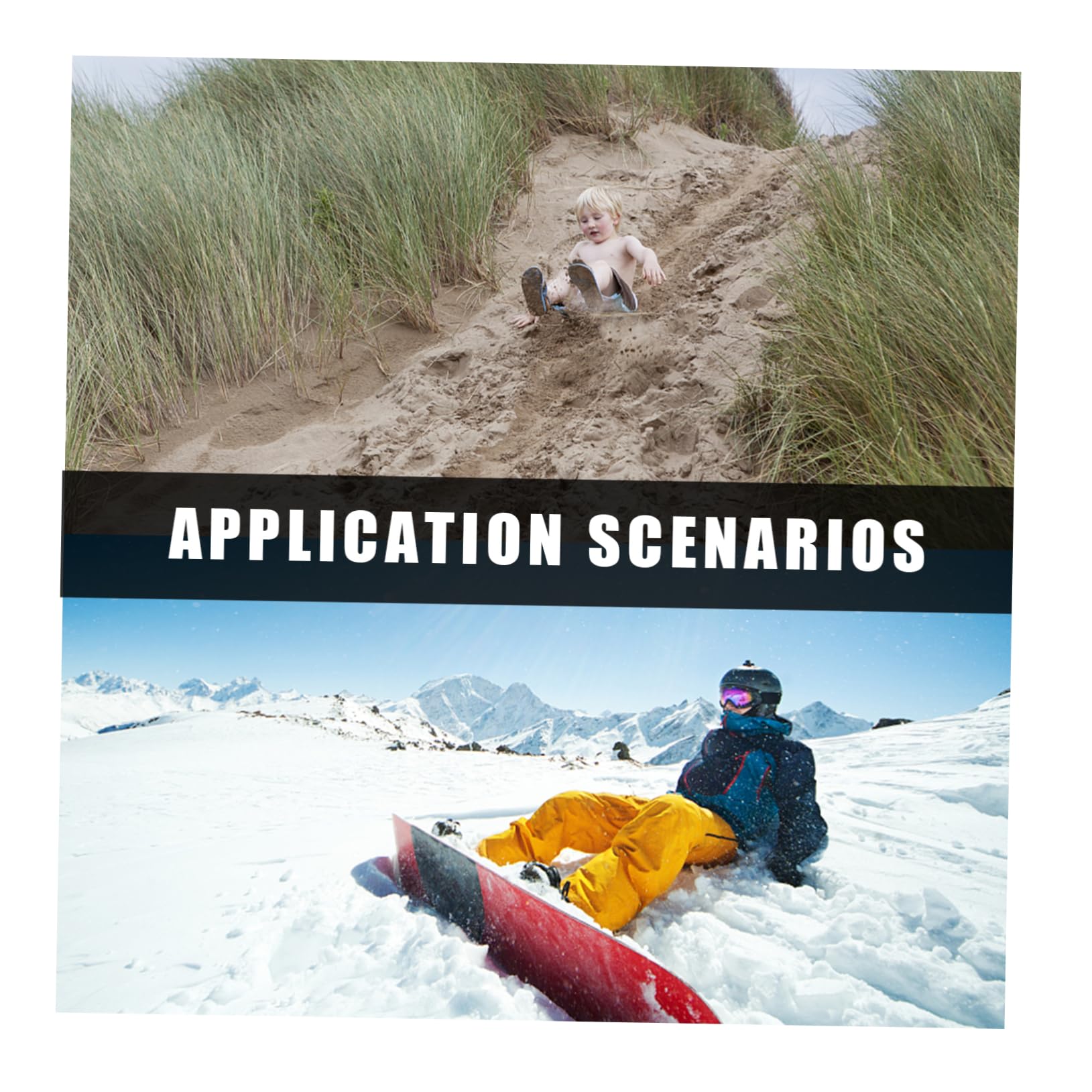 ibasenice 3Pcs Thickened Ski Board Snow Sand Grass Sled for Outdoor Fun Lightweight Portable Design with Smooth Bottom for Easy Sliding for All Ages