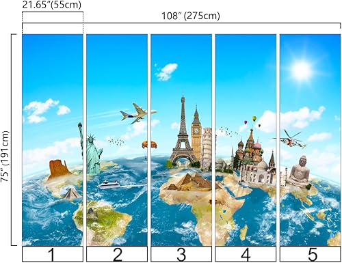 Miniatura 10 de Bormia Papel tapiz 3D para oficina, sala de estar, dormitorio (no se pega ni se pega)