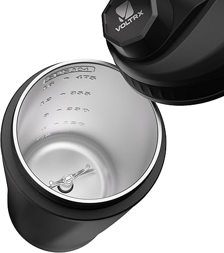 Miniatura 4 de VOLTRX ChillMix - Botella agitadora aislada de acero inoxidable, mezclador eléctrico recargable por USB C, vasos agitadores para batidos de