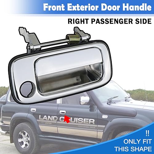 Miniatura 3 de Manija de Puerta Exterior Delantera Lado Derecho Compatible con Toyota Land Cruiser 80 Series LC80 FJ80 FZJ80 1990-1998 Reemplaza 69210-60010