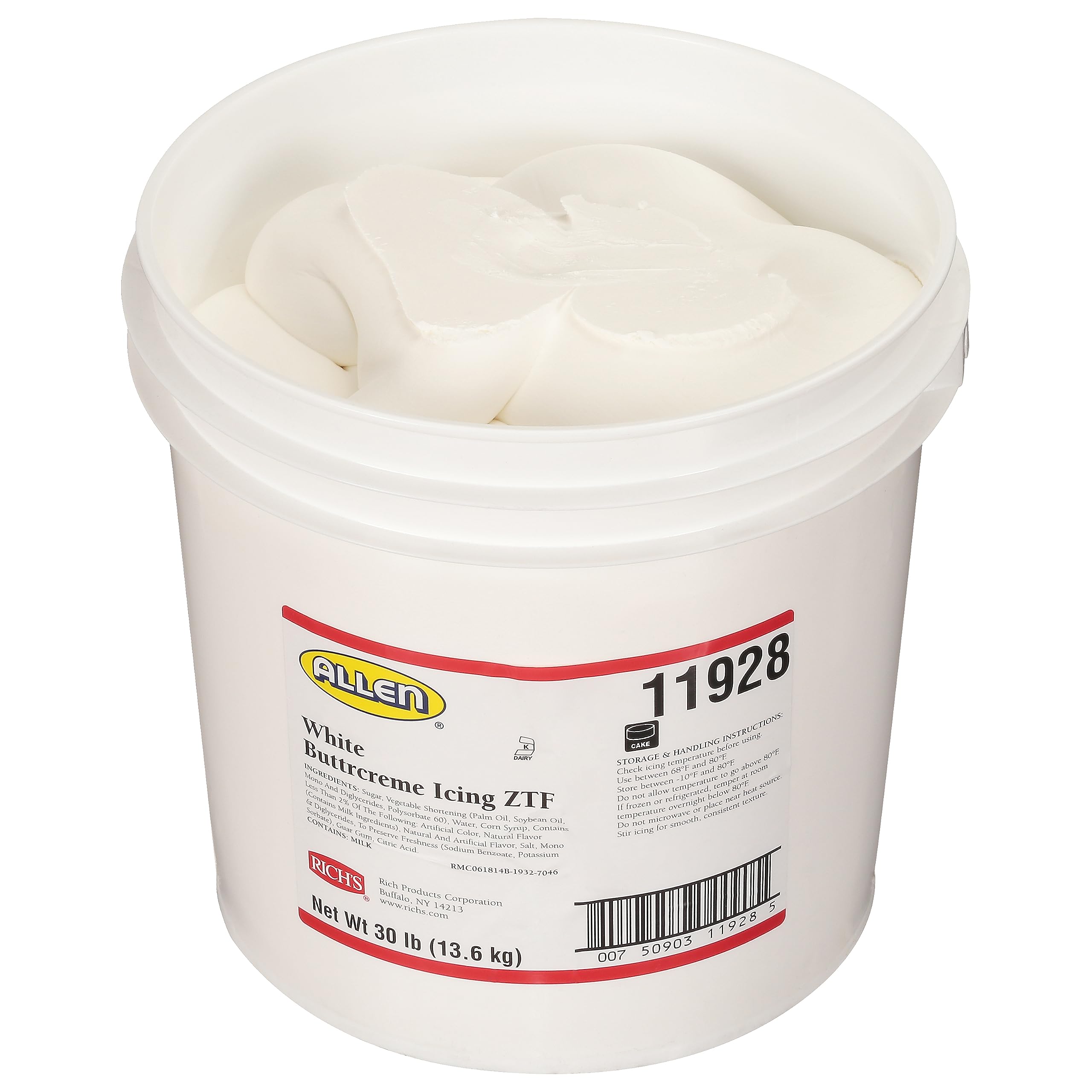 Amazon.com: Richs Zero Trans Fat White Buttrcreme Icing, 30 Pound