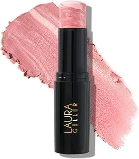 LAURA GELLER NEW YORK Italian Marble Blush Makeup Stick | Cream Finish Marbleized Blush for Cheeks, Pink Fiore
