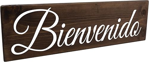 Miniatura 2 de Bienvenido Español Bienvenido Bienvenido Bienvenido Placa de Madera Colgante Puerta Frontal Decoración Decoración Del Hogar De Madera Real Regalo