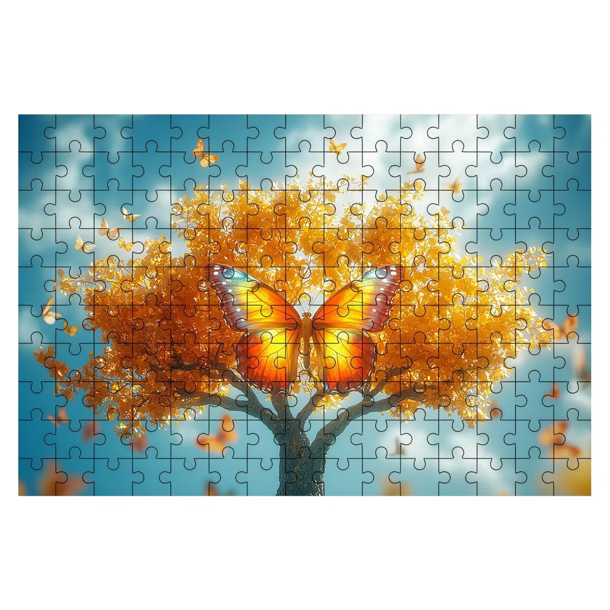 Puzzle 2000 elementów dla dorosłych, puzzle 2000 sztuk motyl, drzewo puzzle dla dorosłych z wykwintnym pudełkiem do pakowania, gry edukacyjne, duże drewniane puzzle, prezent dla kobiet do dekoracji