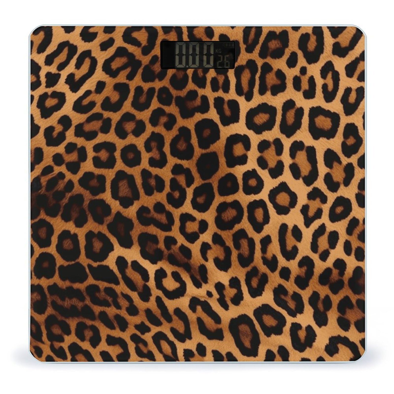 Cool Cheetah Leopard Scale for Body Weight Highly Accurate Digital Bathroom Body Scale Easy-to-Read Large LCD Display Bathroom Scale Heavy Duty Measuring Device for People