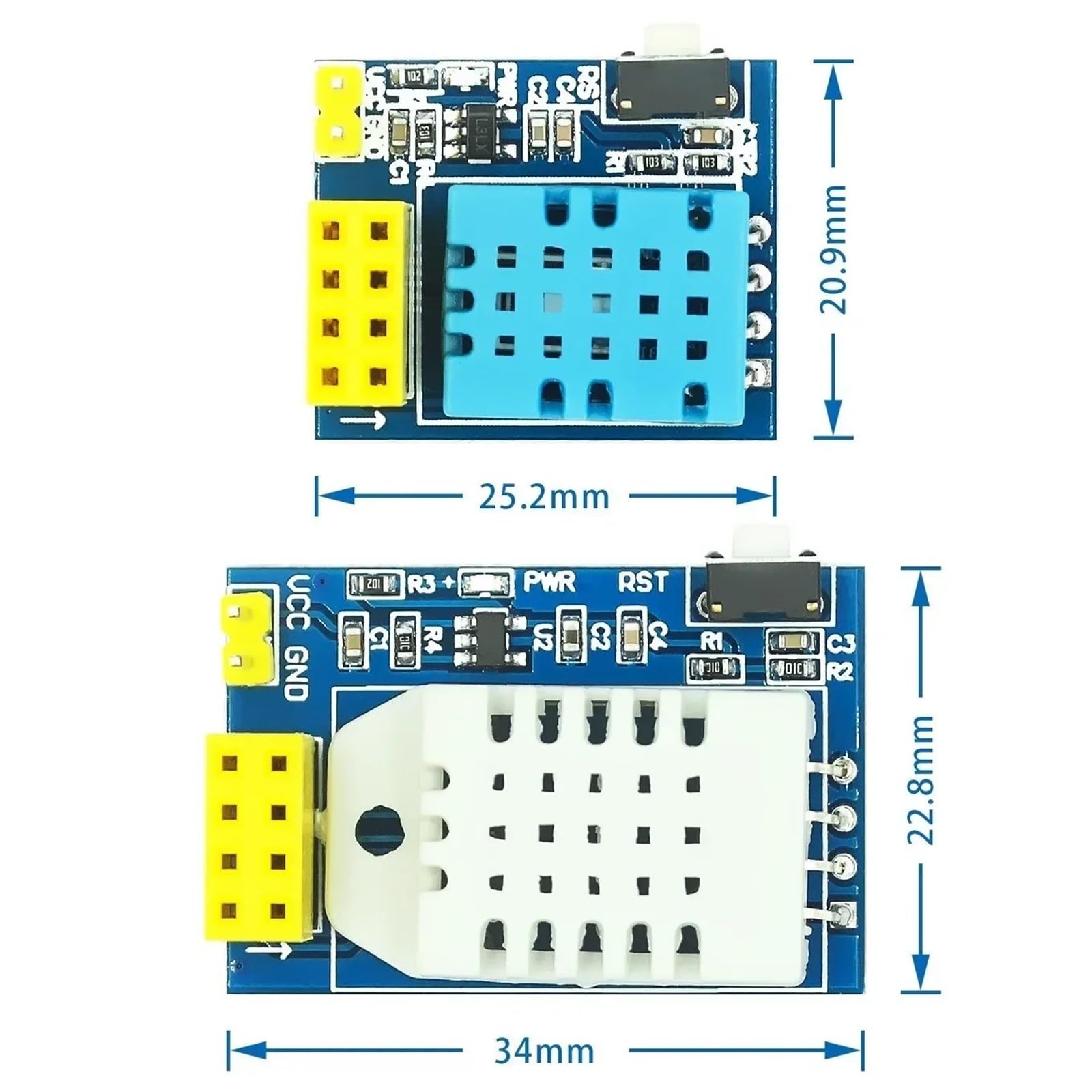 Capteur AM2302 AM2320 Capteur de température et d'humidité numérique filaire Module Wifi ESP8266 ESP-01 ESP-01S pour (DHT22)
