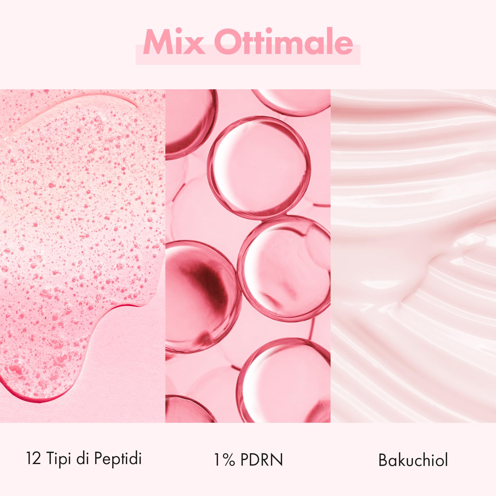 TOSOWOONG Siero Pink Peptide PDRN con 10.320 ppm di DNA di Salmone, 12 Peptidi, Niacinamide, Idratante, Illuminante, Uniformante, Tonificante, Skincare Coreana, 33ml
