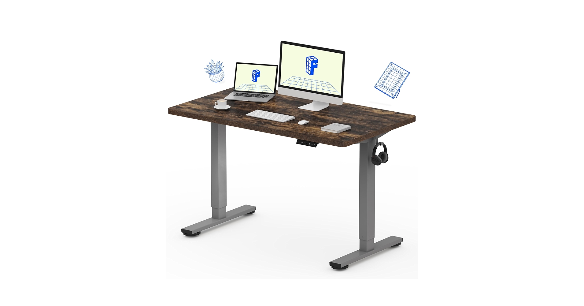 Amazon.com: FLEXISPOT EN1 One-Piece Standing Desk 48 x 24