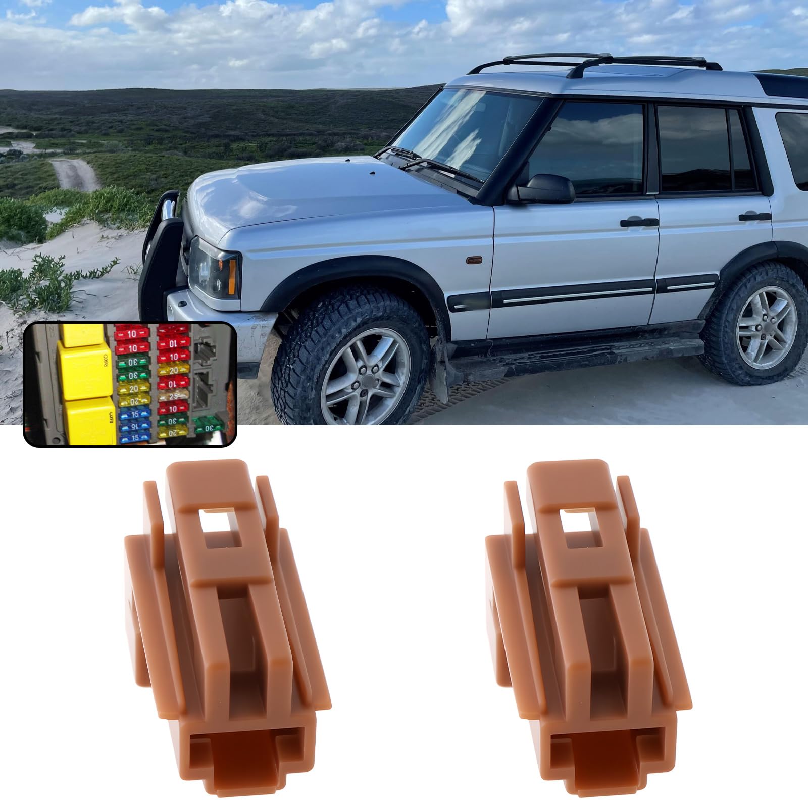 VGOL 2Pcs 1-Way Interior Fuse Box S13 Socket Compatible with Land Rover Discovery 2 TD5 & V8 - Image 3