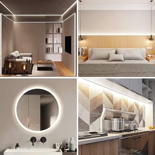 Miniatura 5 de Pandery Tira de Luces LED de 32.8 Pies, Tira LED de mazorca regulable con adaptador y control remoto, Tiras LED de 24V CRI90+ de 8mm de ancho 3840