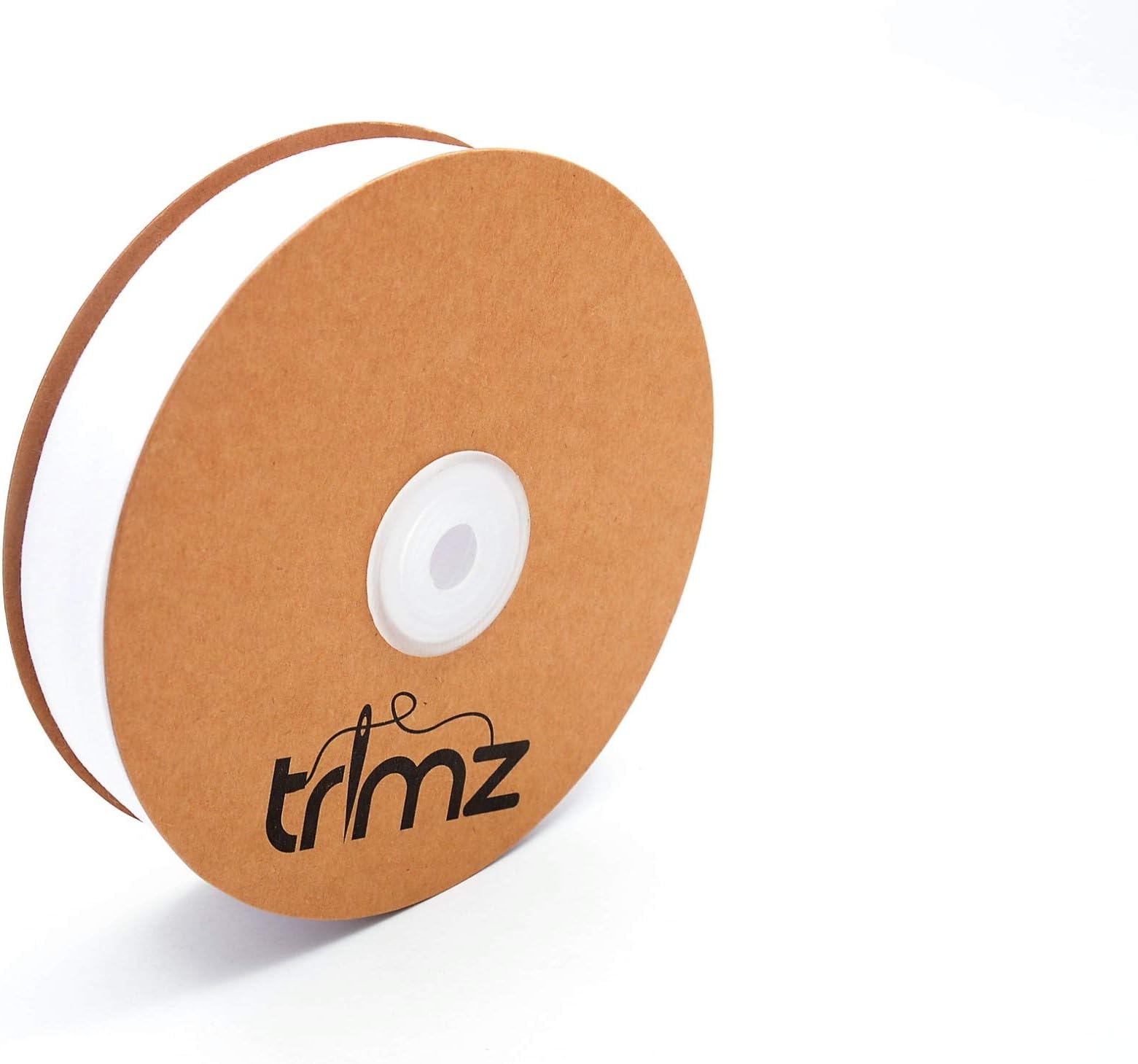 Trimz Poly Cotton Bias Binding, White, 25mm x 20m