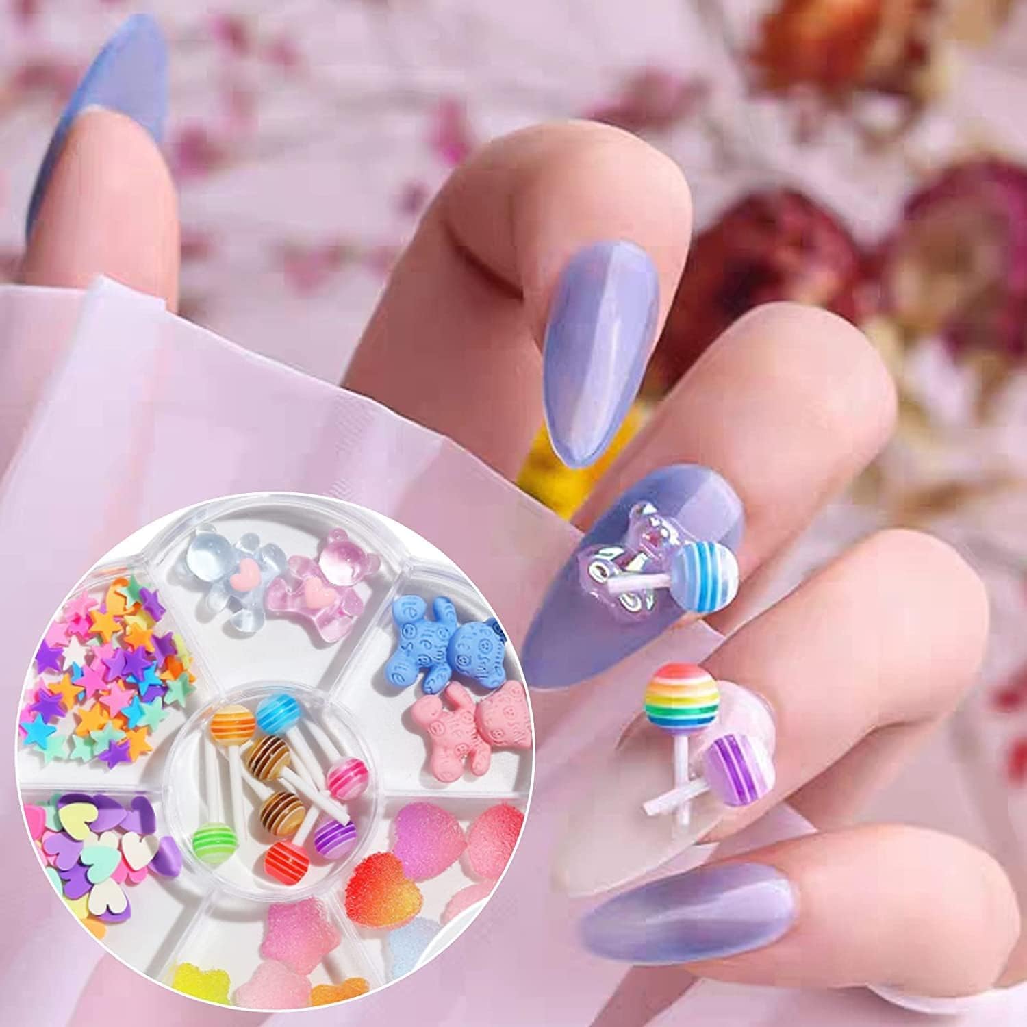 3Dネイルパーツハート星