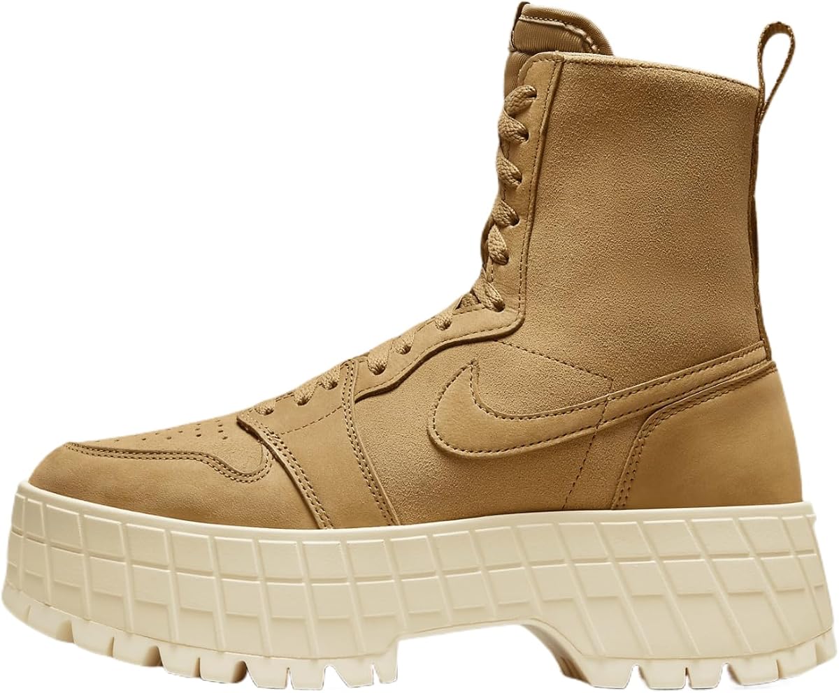 Air Jordan 1 Brooklyn Women's Boots (FJ5737-700, Wheat/Wheat/Muslin) Size 9.5